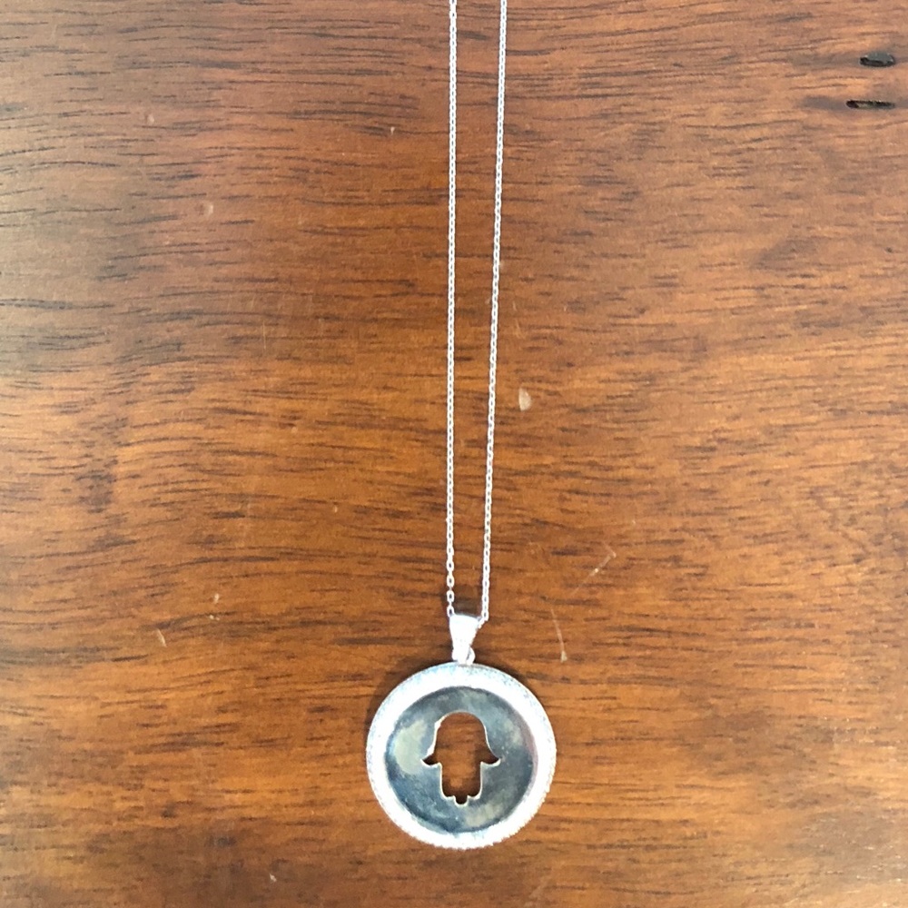 Sterling Silver Hamsa Necklace